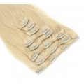 Rovný clip in set 40cm 70g - nejsvětlejší blond