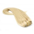 Rovný clip in set 40cm 70g - nejsvětlejší blond