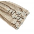 Rovný clip in set 40cm 70g - platina/světle hnědá