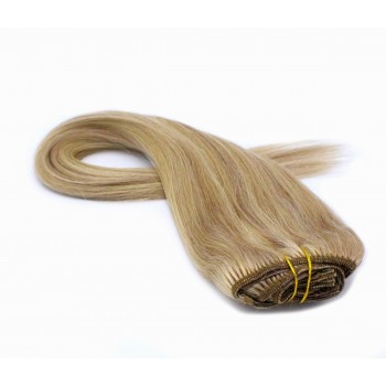 Rovný clip in set 40cm 70g - přírodní/světlejší blond