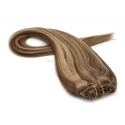Rovný clip in set 40cm 100g - tmavý melír