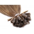 Rovné keratin 40cm - světlejší hnědá