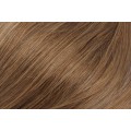 Rovné micro ring vlasy 40cm - světlejší hnědá