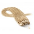 Rovné micro ring vlasy 40cm - přírodní blond