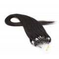 Rovné micro ring vlasy 60cm - přírodní černá