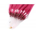 Rovné micro ring vlasy 60cm - růžová