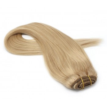 Rovný clip in pás 50cm - přírodní blond