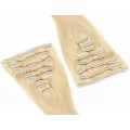 DELUXE rovný clip in set 40cm 140g - nejsvětlejší blond