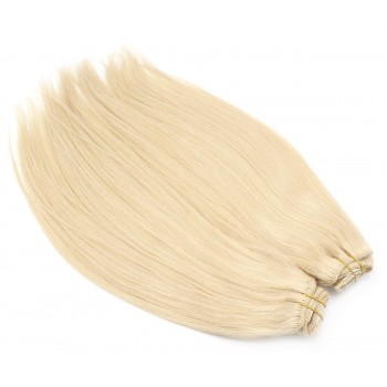 DELUXE rovný clip in set 40cm 140g - nejsvětlejší blond