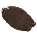 DELUXE rovný clip in set 50cm 200g - tmavě hnědá