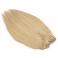 DELUXE rovný clip in set 50cm 200g - přírodní blond
