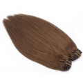 DELUXE rovný clip in set 60cm 240g - středně hnědá