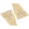 DELUXE rovný clip in set 60cm 240g - nejsvětlejší blond