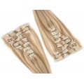 DELUXE rovný clip in set 70cm 280g - světlý melír