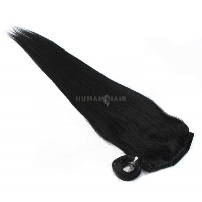 Clip in culík 100% lidské vlasy 60cm - černá