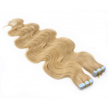 Vlnité tape in 50cm - přírodní blond