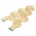 Vlnité tape in 50cm - nejsvětlejší blond
