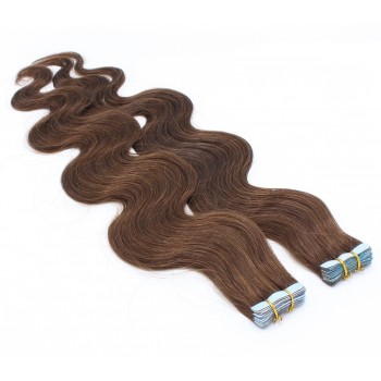 Vlnité tape in 60cm - středně hnědá