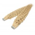 Kudrnaté tape in 50cm - nejsvětlejší blond