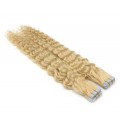 Kudrnaté tape in 50cm - nejsvětlejší blond