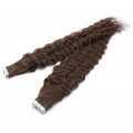 Kudrnaté tape in 60cm - tmavě hnědá