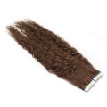 Kudrnaté tape in 60cm - středně hnědá