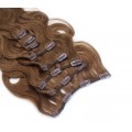 Vlnitý clip in set 50cm - středně hnědá