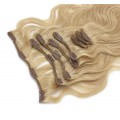 Vlnitý clip in set 50cm - přírodní blond