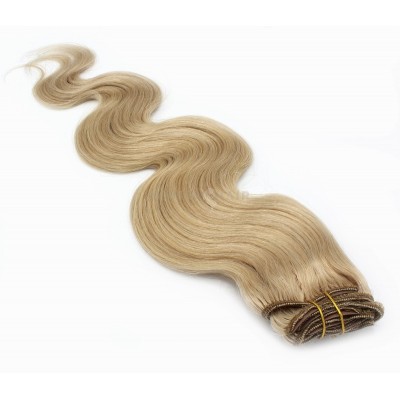 Vlnitý clip in set 50cm - přírodní blond