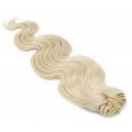 Vlnitý clip in set 50cm - platina