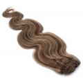 Vlnitý clip in set 50cm - tmavý melír
