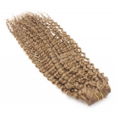 Kudrnatý clip in set 50cm - světle hnědá 