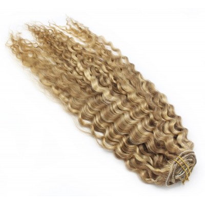 Kudrnatý clip in set 50cm - světlý melír