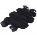 Deluxe vlnitý clip in set 50cm 200g - černá
