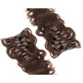 Deluxe vlnitý clip in set 50cm 200g - tmavě hnědá