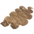 Deluxe vlnitý clip in set 50cm 200g - světle hnědá