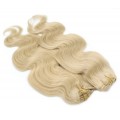 Deluxe vlnitý clip in set 50cm 200g - nejsvětlejší blond 