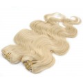 Deluxe vlnitý clip in set 50cm 200g - nejsvětlejší blond 
