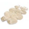 Deluxe vlnitý clip in set 50cm 200g - platina
