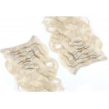 Deluxe vlnitý clip in set 50cm 200g - platina