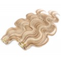 Deluxe vlnitý clip in set 50cm 200g - světlý melír