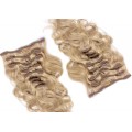 Deluxe vlnitý clip in set 50cm 200g - přírodní/světlejší blond
