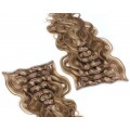 Deluxe vlnitý clip in set 50cm 200g - tmavý melír