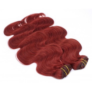 Deluxe vlnitý clip in set 50cm 200g - měděná