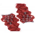 Deluxe vlnitý clip in set 50cm 200g - měděná