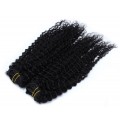 Deluxe kudrnatý clip in set 50cm 200g - černá