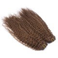 Deluxe kudrnatý clip in set 50cm 200g - středně hnědá