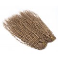 Deluxe kudrnatý clip in set 50cm 200g - světle hnědá