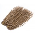Deluxe kudrnatý clip in set 50cm 200g - světle hnědá