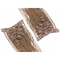 Deluxe kudrnatý clip in set 50cm 200g - světle hnědá